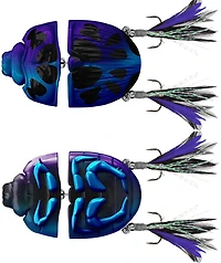 Lunkerhunt BEET02 Battle Beetle - Cobalt - 2.25", 5/8oz, Battle Beetle - Cobalt
