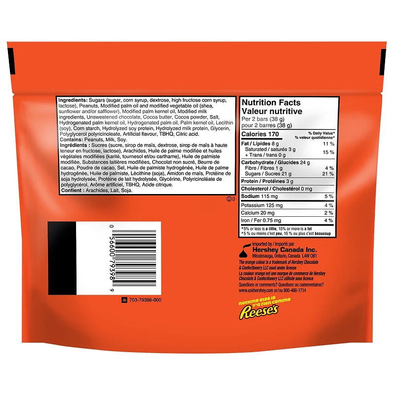 REESE'S +Nougat Snack Size, 170g, REESE’S + Nougat Snack Size