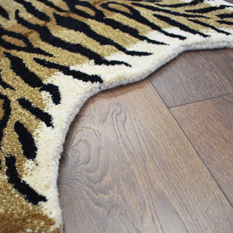 Fabstyles Animal Printed Hand-Tufted Area Rag Rug for Living Room, Hallway, Patio