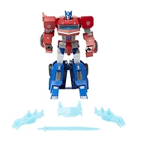 Transformers Toys Bumblebee Cyberverse Adventures Dinobots Unite Roll N’ Change Optimus Prime Push-to-Convert Action Figure, 6 and Up, 10-inch