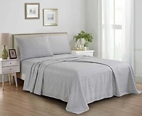 4 Piece Printed Microfibre Sheet Set