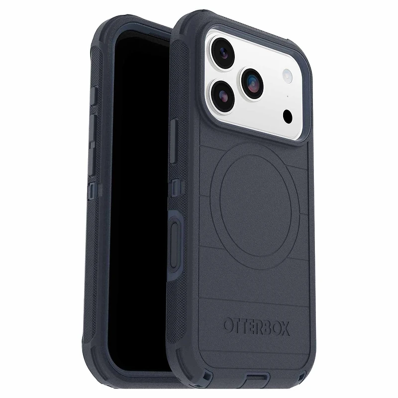 OtterBox Étui Defender Pro MagSafe avec Contrôle de la Caméra Riverside (Bleu) pour iPhone 17