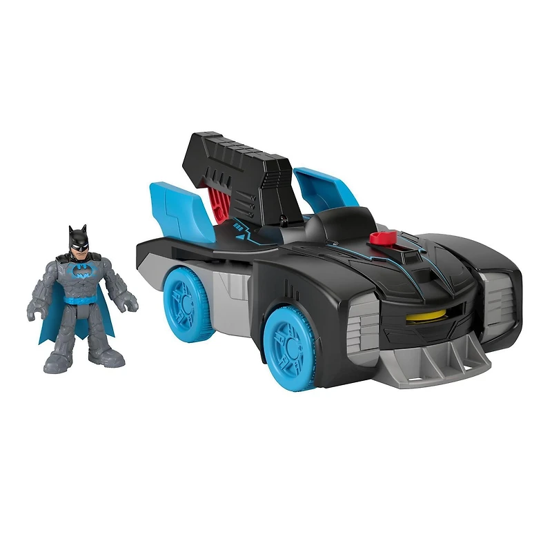 Batmobile Bat-Tech Imaginext DC Super Friends de Fisher-Price, véhicule transformable à pousser