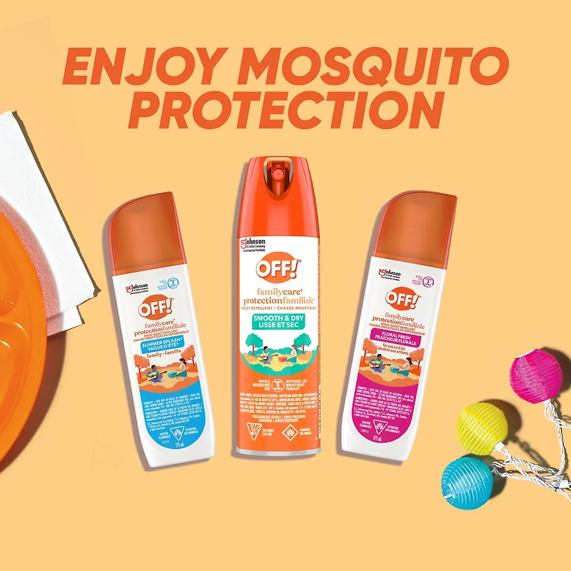 OFF! Vaporisateur chasse-moustiques protection familiale avec parfum Vague d’été, jusqu’à 3 heures de protection, 250 ml
