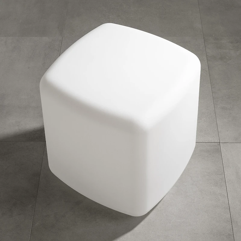 South Shore Dalya Glowing Side Table White