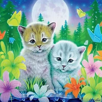 Ceaco Furry Friends Glitter 100-Piece Puzzle Cat Best Friend