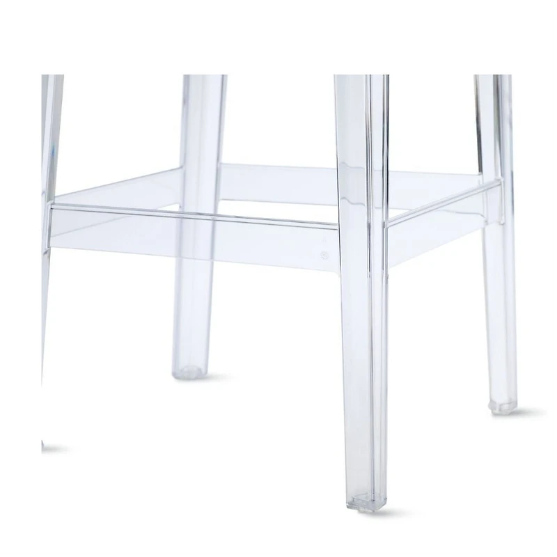 Heavenly Collection Clear Plastic Counter Stool For Dining Areas