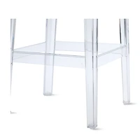 Heavenly Collection Clear Plastic Counter Stool For Dining Areas