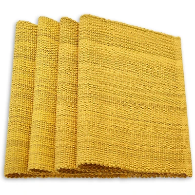 Set de 4 sets de table en coton classiques décontractés Fabstyles, lavables en machine, parfaits pour la cuisine et la table à manger ou les tables d'extérieur
