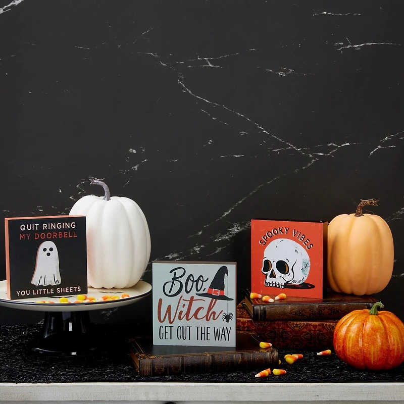 Pancarte carrée « BOO Witch » Way To Celebrate, 5 po
