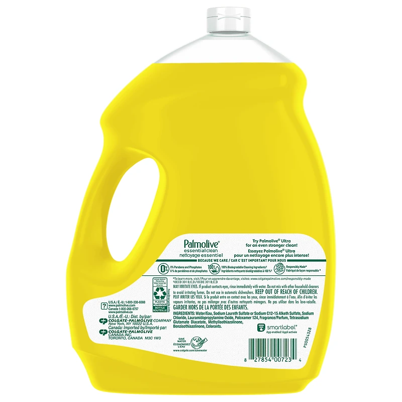 Palmolive Essential Clean Liquid Dish Soap, Lemon Citrus Zest Scent - 145 Fluid Ounce