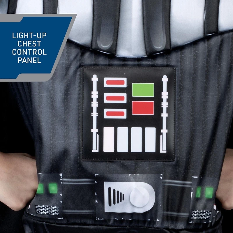 STAR WARS DARTH VADER LIGHT UP COSTUME (ENFANT) - Combinaison lumineuse en peluche Polyfil avec cape et masque de casque