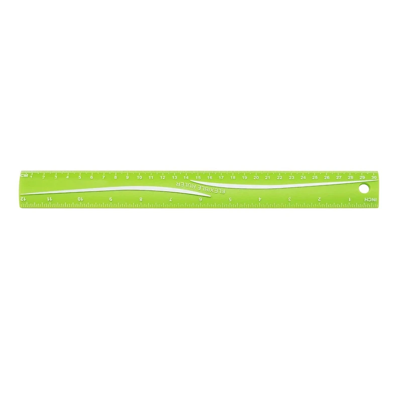 Pen+Gear ultime flexi rule 12 Inch Green - idéal pour l’école et le bureau
