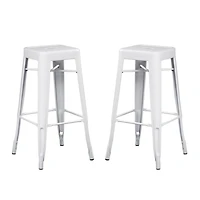 White Tolix Stool, solid metal frame, Counter 26"H, Stool Chair Ideal for Kitchen Island Counter.