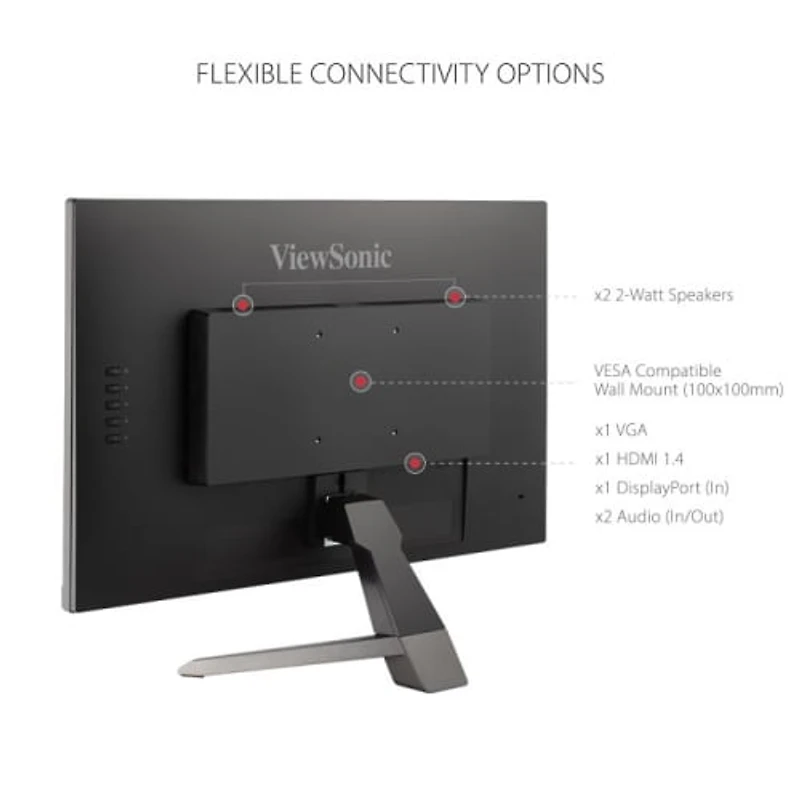 ViewSonic Entertainment VX2467-MHD 24", 1920 x 1080, Black, VX2467-MHD