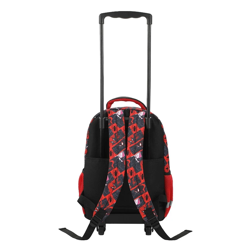 Marvel Spiderman Sac à dos à roulettes 40,6 cm avec Peter Parker Spider-Man, Miles Morales Spider-Man, Ghost Spider