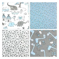 Fabric Creations Baby Boy Flannel Pre-Cut Pack, 4 x 1/2 yd