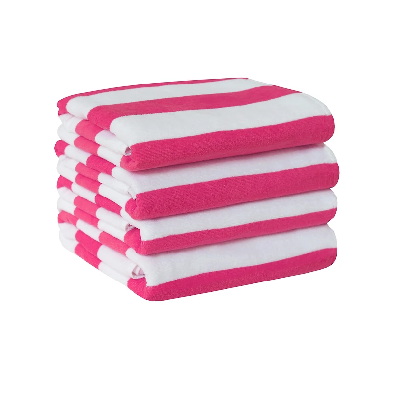 Mainstays Cabana Stripe Beach Towel, 4-Pack