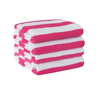 Mainstays Cabana Stripe Beach Towel, 4-Pack