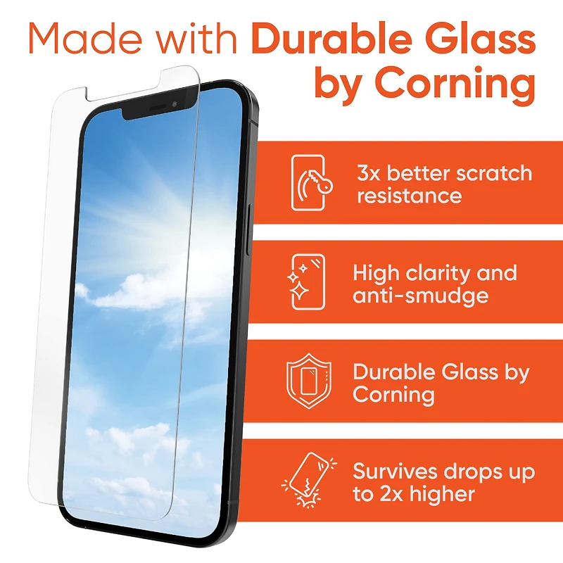Protecteur d’écran en verre Corning onn. pour iPhone 12 Pro Max