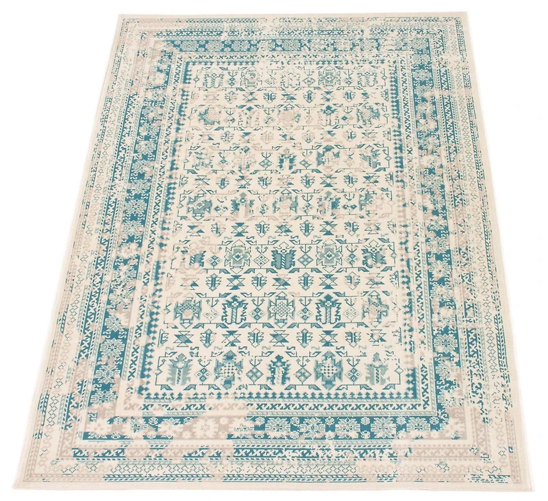 Tapis ECARPET de Style Traditionnel pour Salle à Manger, Salon et Chambre à Coucher Wilby Vert