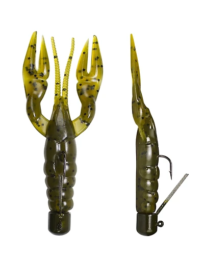 Lunkerhunt - Finesse Craw - Pre-Rigged - Green Pumpkin - 3" & 1/4 oz