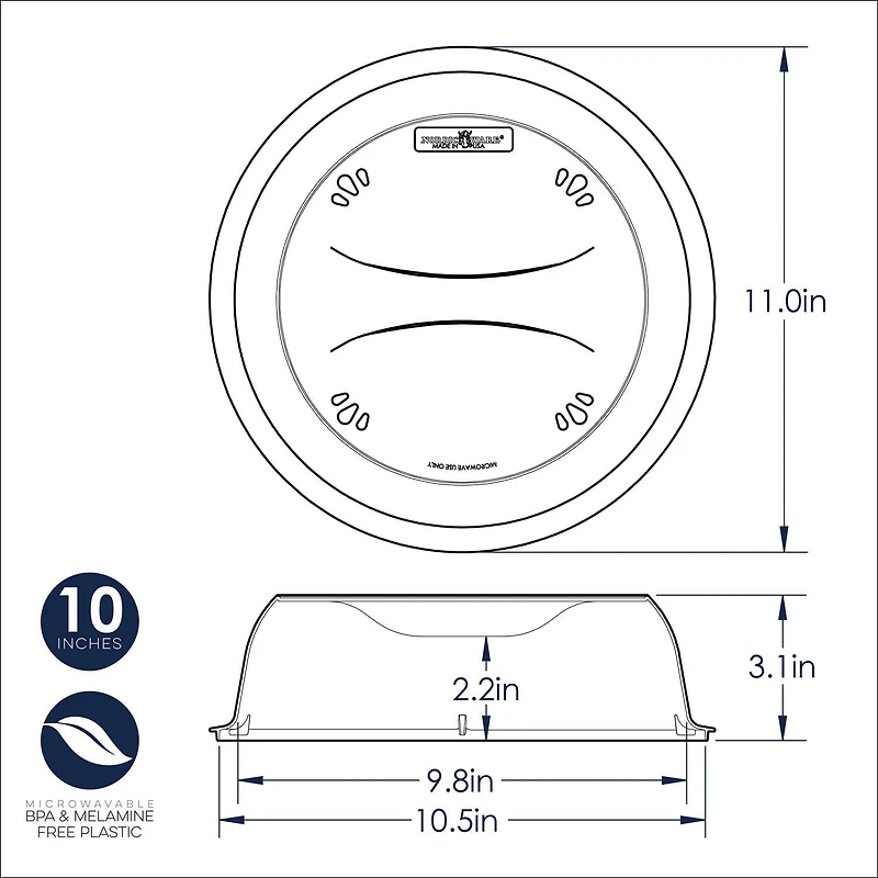 Nordic Ware 10" Deluxe Spatter Plate Cover