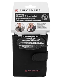 Air Canada Rfid Blocking Airport Id & Ticket Wallet Unisex Adult, Id & Ticket Wallet