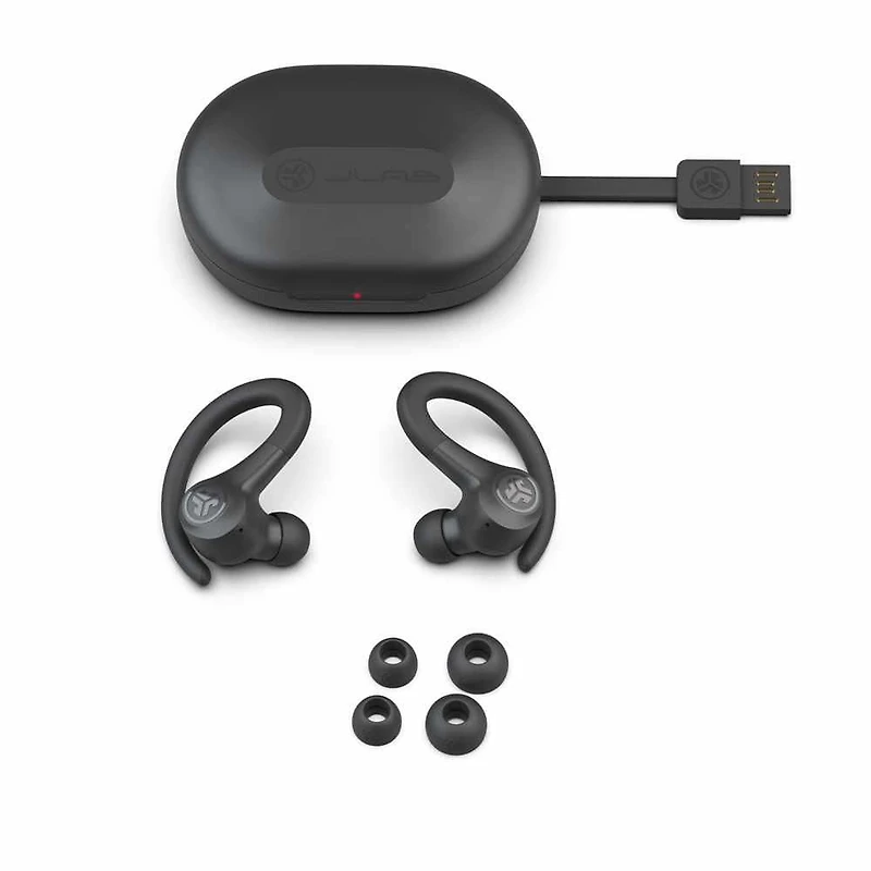 JLab Audio Go Air Sport True Wireless Earbuds Graphite, GoAirSportTrWirEarGr