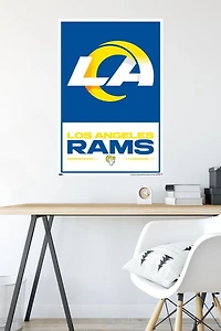 NFL Los Angeles Rams - Logo 21 Wall Poster, 22.375" x 34" Framed