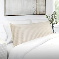Cord Plush Body Pillow Oat, 20x48"