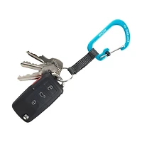 Porte-clés SlideLock® en aluminium - bleu