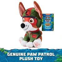 PAW Patrol Jungle Pups, Peluche Tracker de 20,3 cm, animal en peluche pour les garçons et les filles à partir de 3 ans