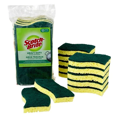 Scotch-Brite Éponge à Récurer Gros Travaux, Lot de 12