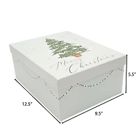 Holiday Time Christmas Tree XLarge Gift Box, Rigid paper set-up box