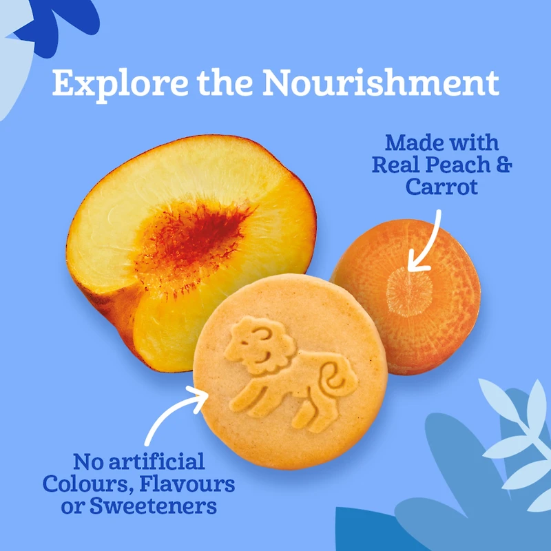 GERBER Biscuits P’tits explorateurs Pêche carotte, 1 an, vraies pêches et carottes