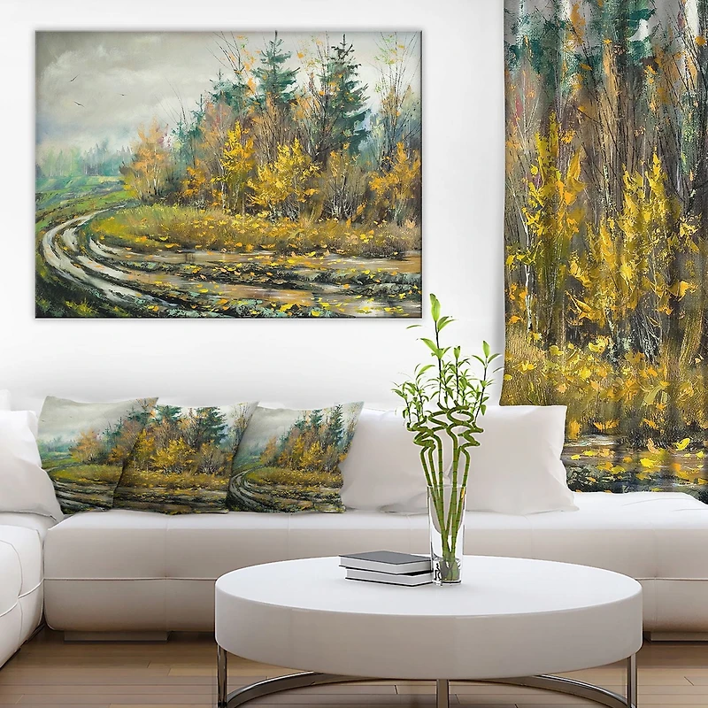 Design Art River on A Decline Canvas Print