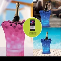 Refroidisseur à vin à DEL avec radio FM Bluetooth de Sylvania - Blanc