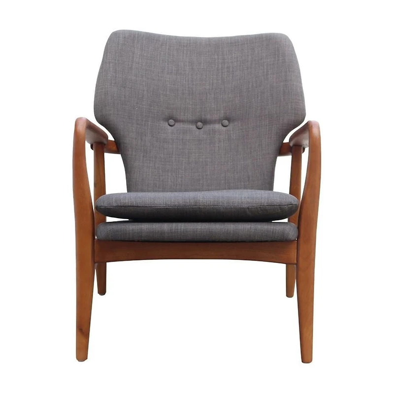 Plata Import Fabric Lounge Chair with Wood Legs
