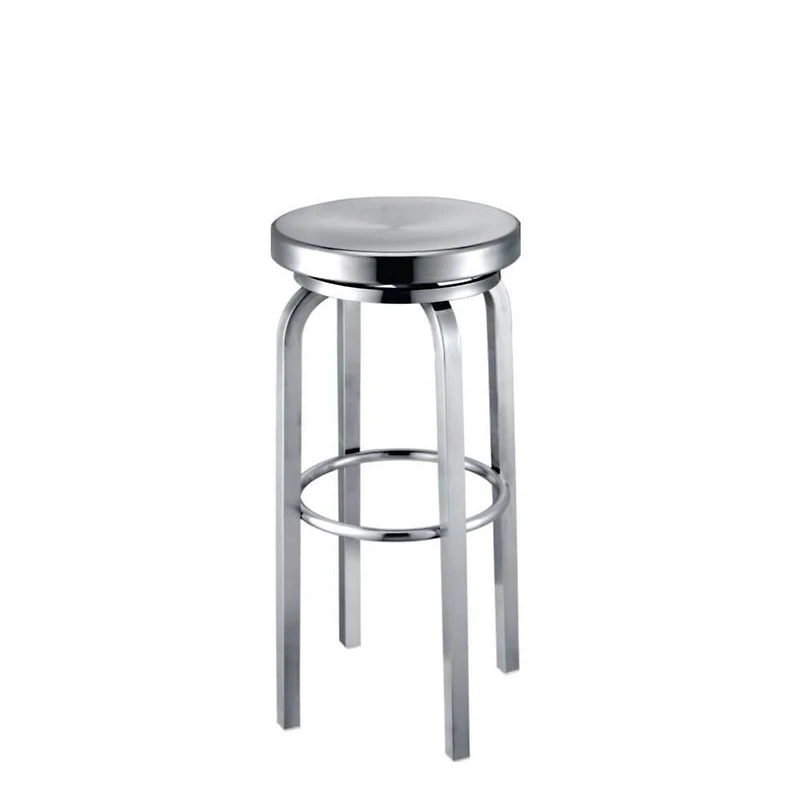 Plata Import Stainless Steel Stool Rotating Counter 26"  Chair Home Round Dining Chair Height Kitchen Coffee Shop