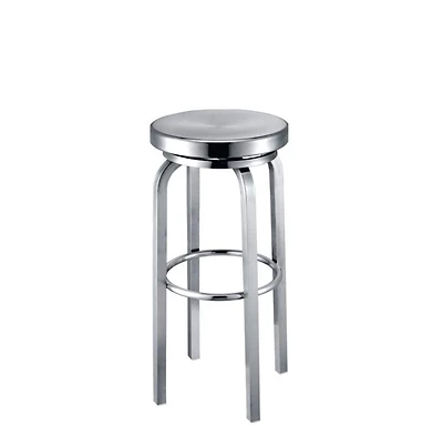 Plata Import Stainless Steel Stool Rotating Counter 26"  Chair Home Round Dining Chair Height Kitchen Coffee Shop