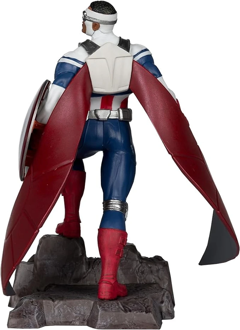 McFarlane Toys - Marvel Captain America Figure de collection à l'échelle 1:10 avec scène