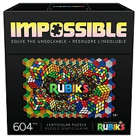Rubik’s Cube, Rubik’s Impossible Puzzle, 604-Piece Lenticular Puzzle, Ages 14+, Rubik’s Impossible Puzzle