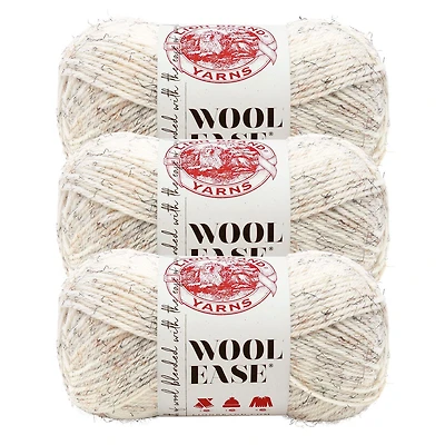 Lion Brand Wool-Ease® Yarn #4 Medium/Worsted Acrylic/Wool yarn, 85g/ 180m, 3-CT