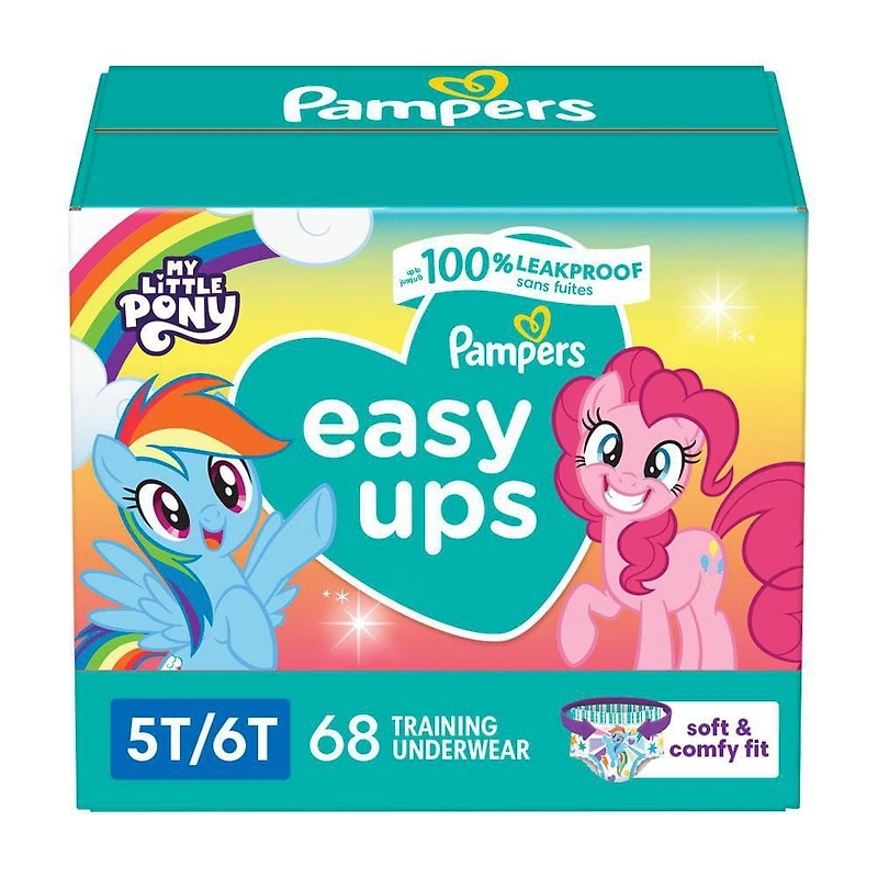 Sous-vêtements d’entraînement Pampers Easy Ups filles 68CT