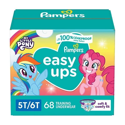 Sous-vêtements d’entraînement Pampers Easy Ups filles 68CT