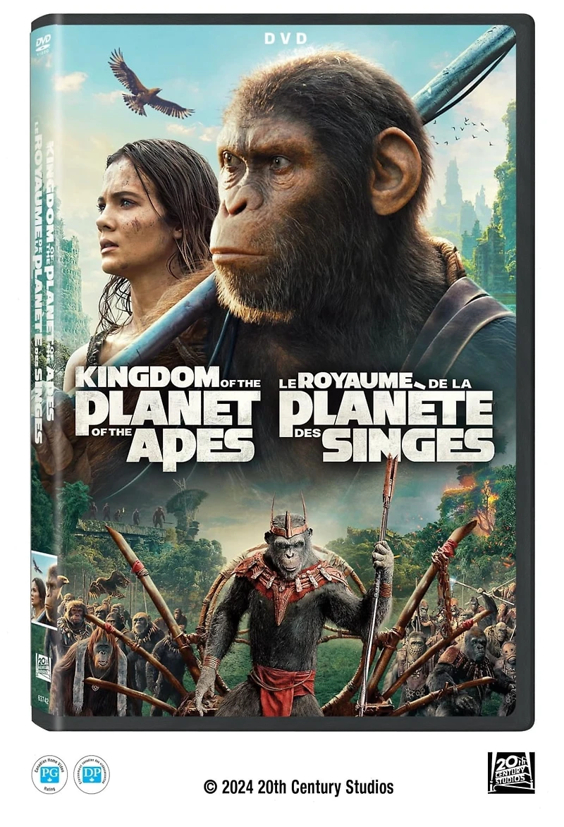 Le Royaume de la Planète des Singes - DVD | Bilingual| Owen Teague, Freya Allan, Kevin Durand, Peter Macon, William H. Macy | Disney; Action, Science Fiction