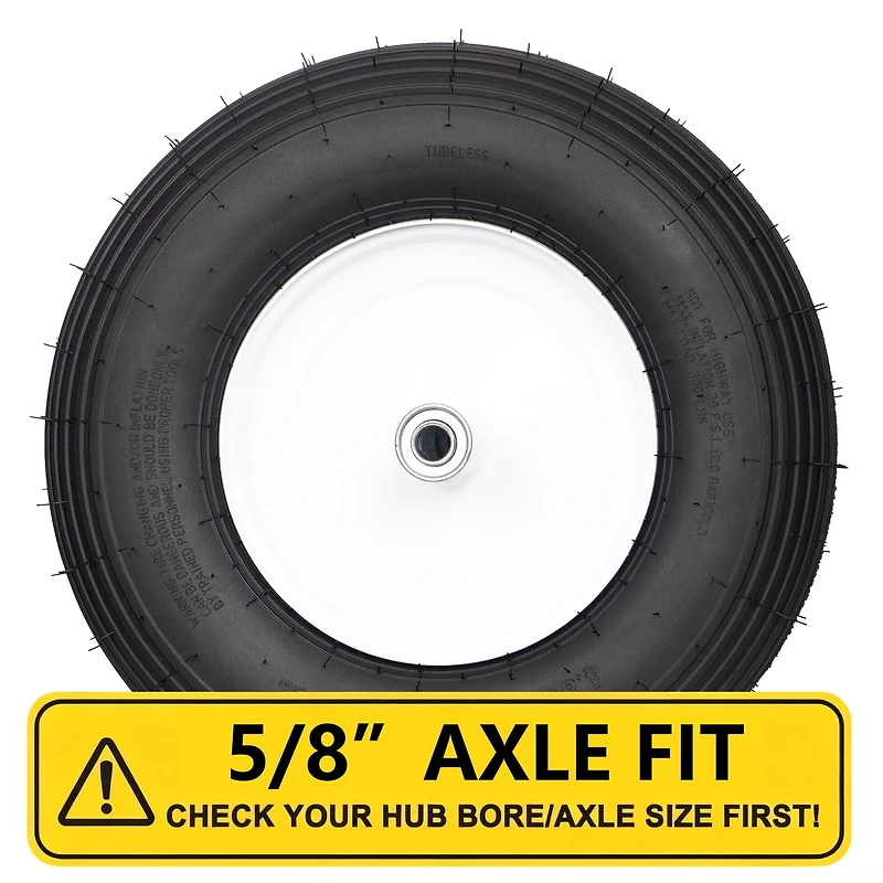 Hi-Run Stud 4.10/3.50-4 4PR Pneu pour Jardin avec Ensembles et Bushing de 5/8"