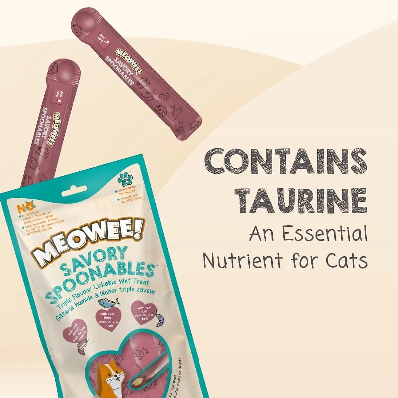 Meowee! Savory Spoonables with Salmon, Tuna & Krill, 4ct