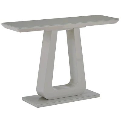 Contemporaine MDF et Verre Console - Gris Chaud